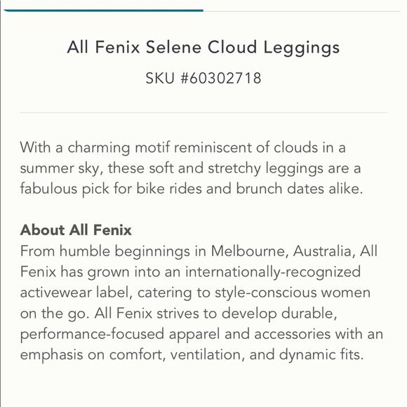 Anthropologie All Fenix Selene Cloud Leggings Blue NEW - Picture 7 of 7